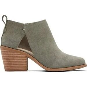 TOMS Women's Lea Suede Booties Green 6.5